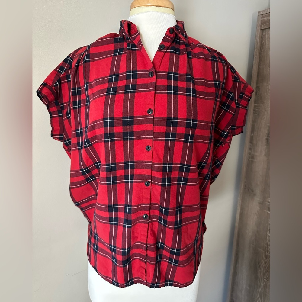 Madewell Red and Black Plaid Shirt